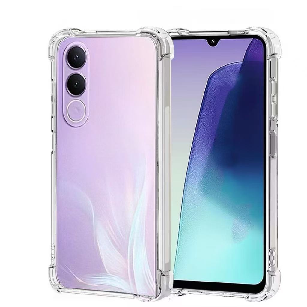 เคส VIVO V21 5G สำหรับวีโว่ ขอบดำหลังใส กันกระแทก นิ่ม TPU Case
