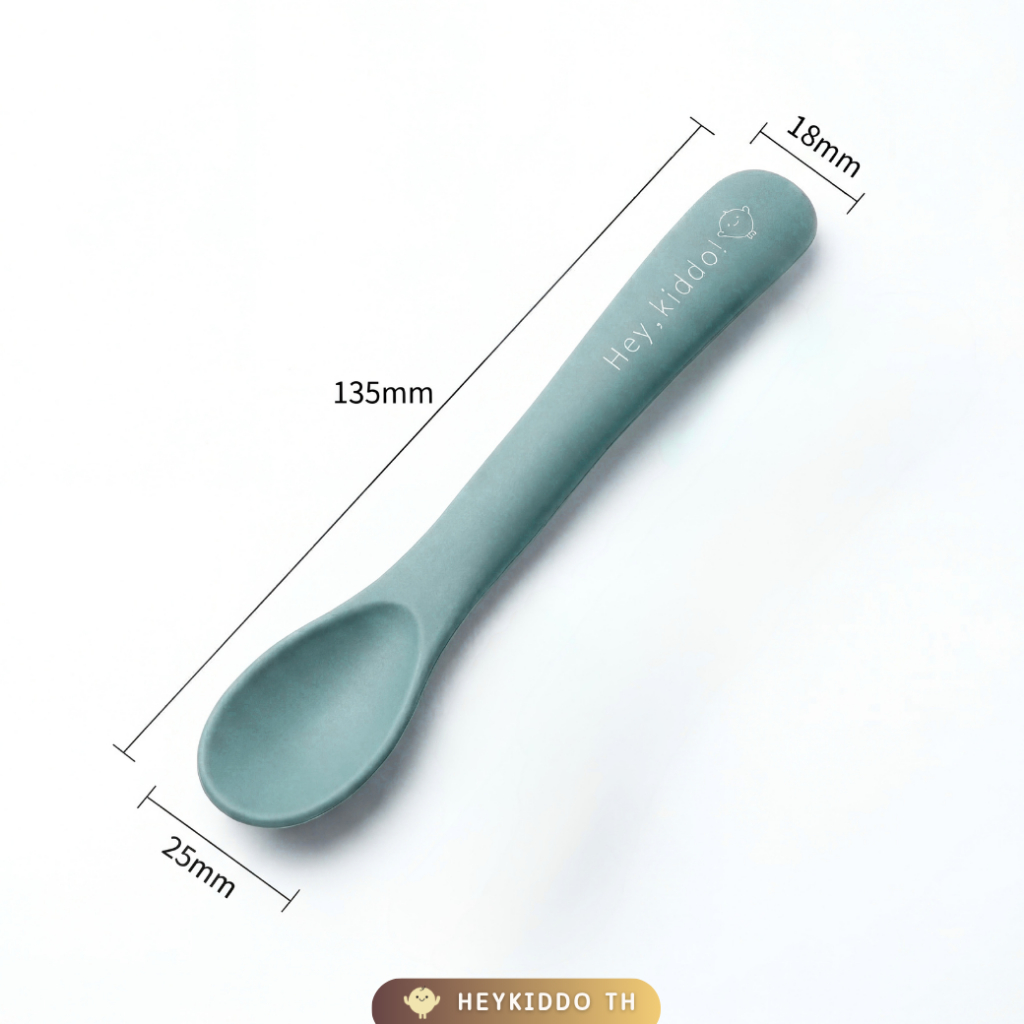 Heykiddo : ช้อนป้อนซิลิโคน ช้อนสำหรับป้อนเด็ก 100% BPA, food-grade ซิลิโคนนิ่ม ยืดหยุ่นสูง ทนร้อน-เย็นสูง รูปที่ 4