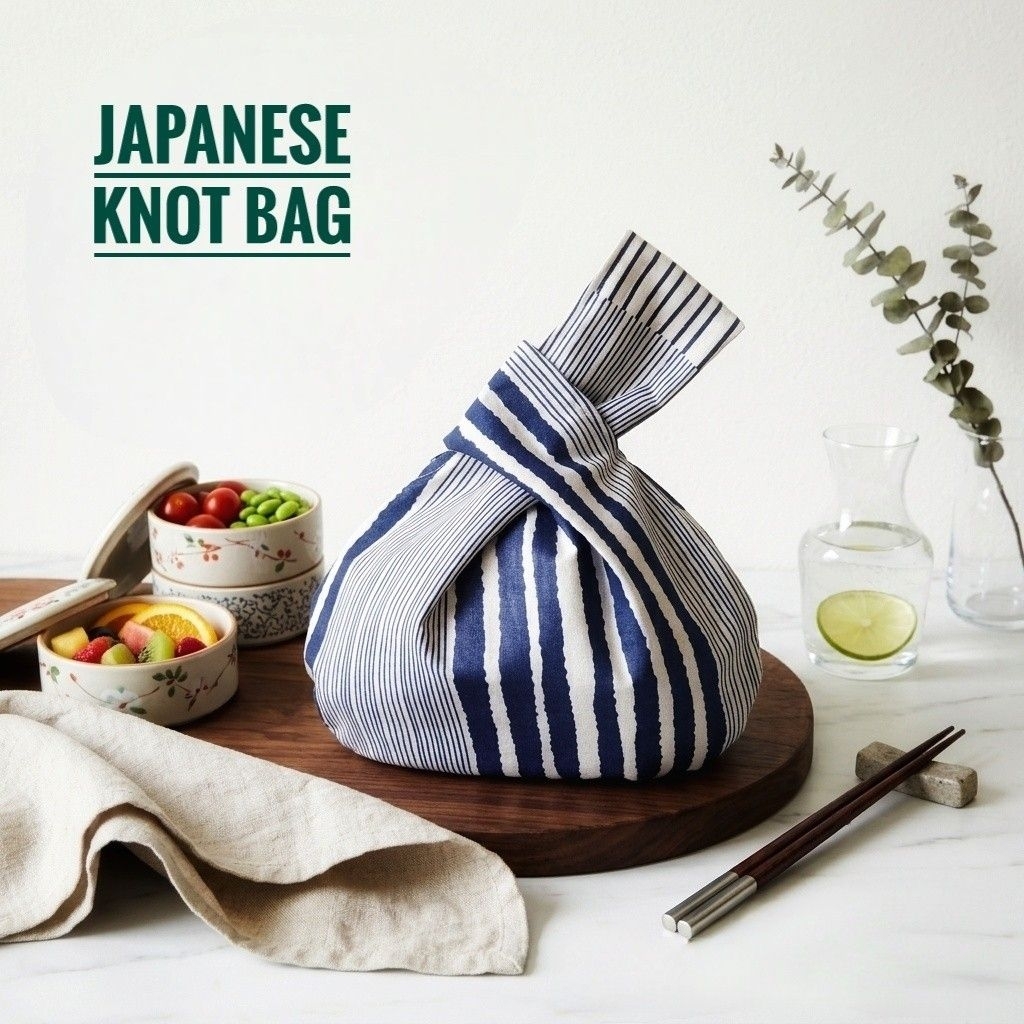 Reversible Japanese knot bag