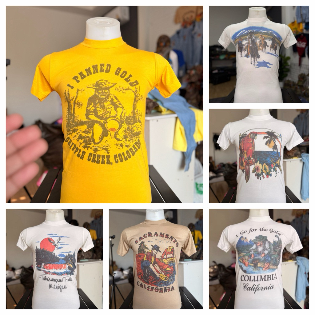 ผ้าบางปากีสกรีนจม เสื้อวินเทจสกรีนจม ป้ายUSA