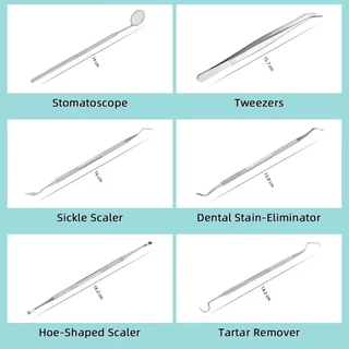 💥ส่งจากกทม💥 6 อุปกรณ์ขูดหินปูน kit oral tools โพรบหินปูน Borescope ช่องปาก