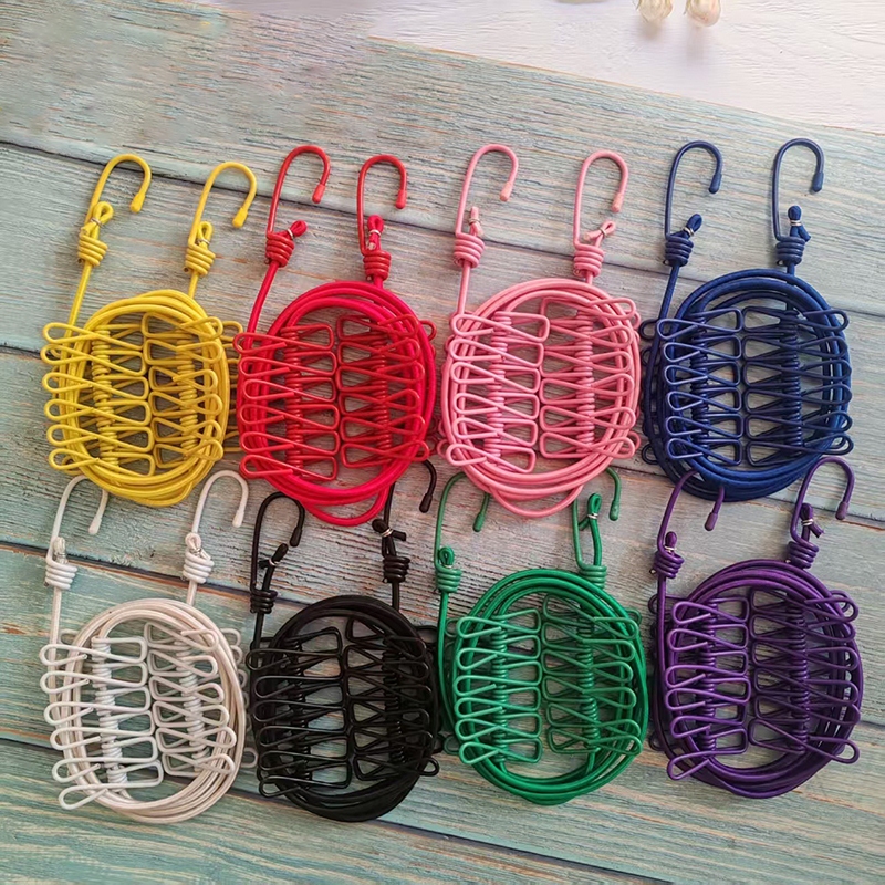 (คละสี) ราวตากผ้ากลางแจ้งกันลม ราวเชือกตากผ้าไนล่อน Dry clothes Rope