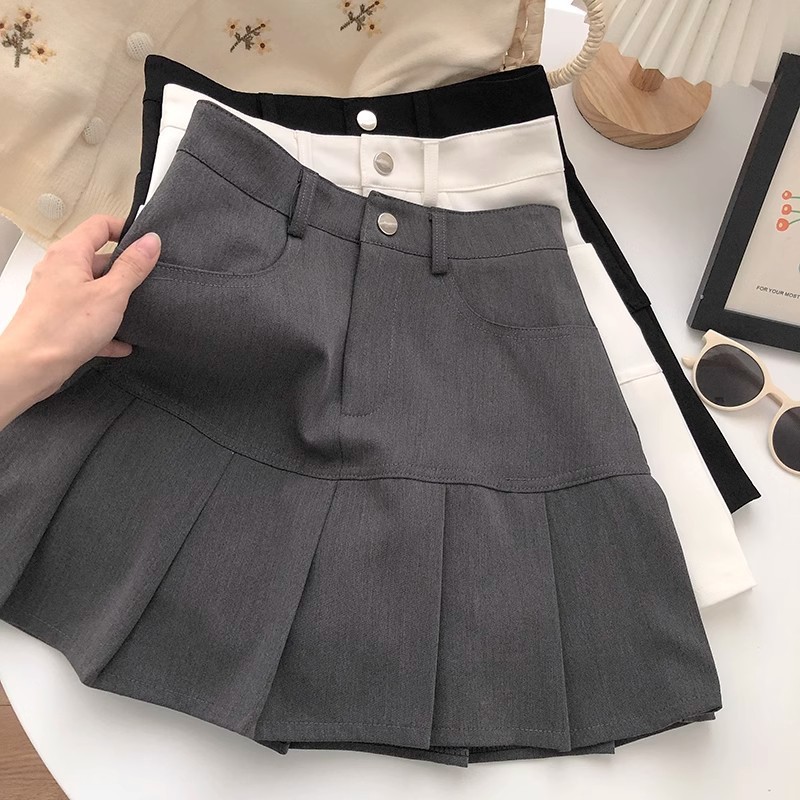 【พร้อมส่งทันที】กระโปรงเทนนิสทรงเอ เอวสูง สไตล์เกาหลี กระโปรงสั้น ผ้าเวสปอยท์ - เก็บพุง พรางหุ่นให้ดูผอม 🔥