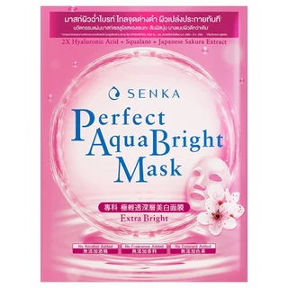 SENKA Perfect Aqua Bright Mask Extra Bright ขนาด 21 g. เซนกะ แผ่นมาสก์หน้า
