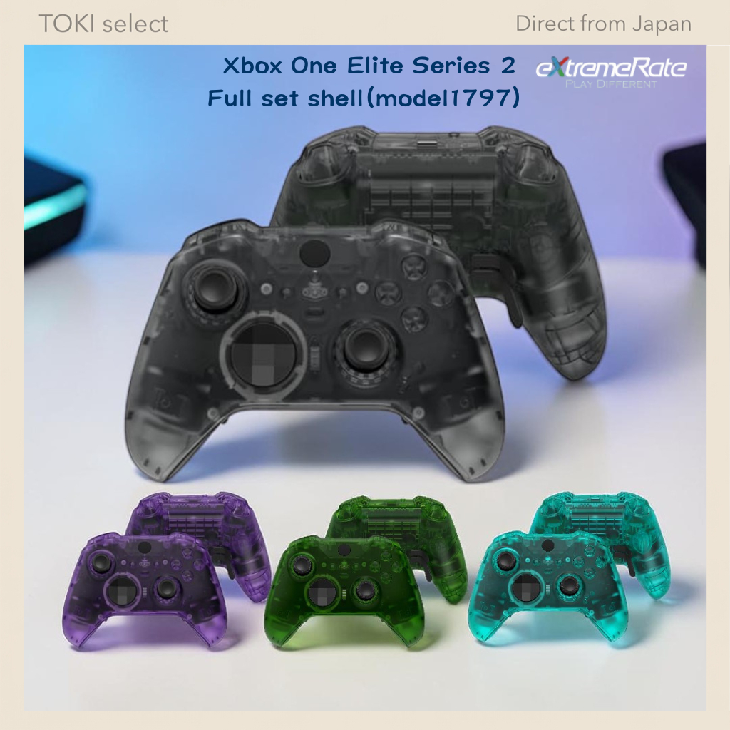 eXtremeRate Xbox Elite Series 2 Shell Kit Model 1797 Full Housing Buttons Clear Colors