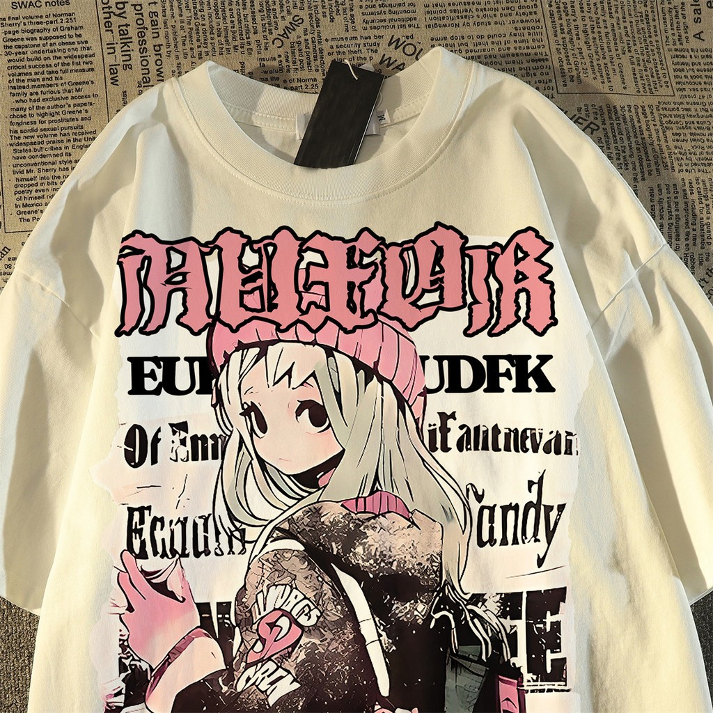 ส่งจากไทย เสื้อยืดลายการ์ตูน เนื้อผ้านุ่ม พิมพ์ลายตัวการ์ตูน เสื้อยืดผู้หญิง สวมใส่สบาย