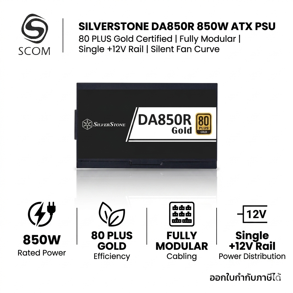 (PSU) SILVER STONE DA750R(750W) DA850R(850W) 80+ GOLD ATX 3.0 PCIe GEN5 FULL MODULAR