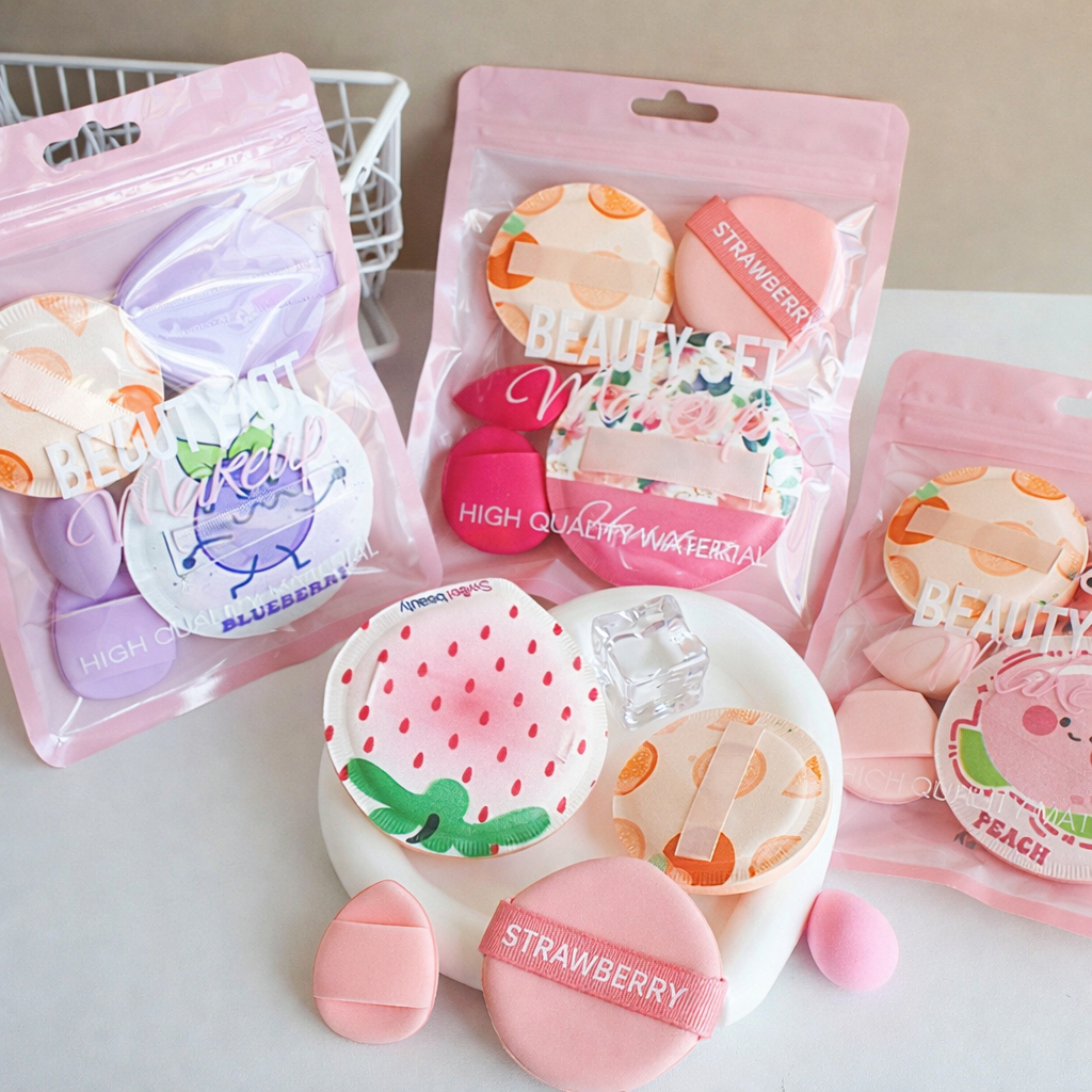 SET PUFF พัฟแต่งหน้า เซ็ตฟองน้ำแต่งหน้า คุณภาพดี นุ่มเด้ง เกลี่ยง่าย รองพื้นเรียบเนียน ใช้ได้ทั้งแบบเปียกและแห้ง