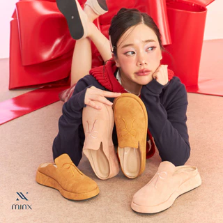 Minx รุ่น Audrey รองเท้าสลิปเปอร์ ทรงสวม ปักลายโบว์ minxshoes