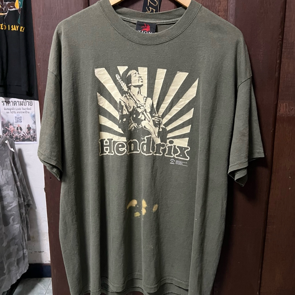 [Rare!] เสื้อวง Jimi Hendrix แท้ลิขสิทธิ์ Zion Rootswear ปี 2004