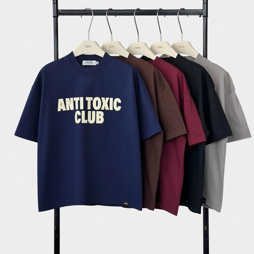 Atipashop - *01Antii Toxic T-Shirt | เสื้อยืดทรงBOXY ทรงบ็อกซี่ สกรีนลาย มีหลายไซส์