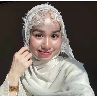 🔥มาใหม่ ผ้าชีฟองพันยาว ติดลูกไม้ฝรั่งเศษ