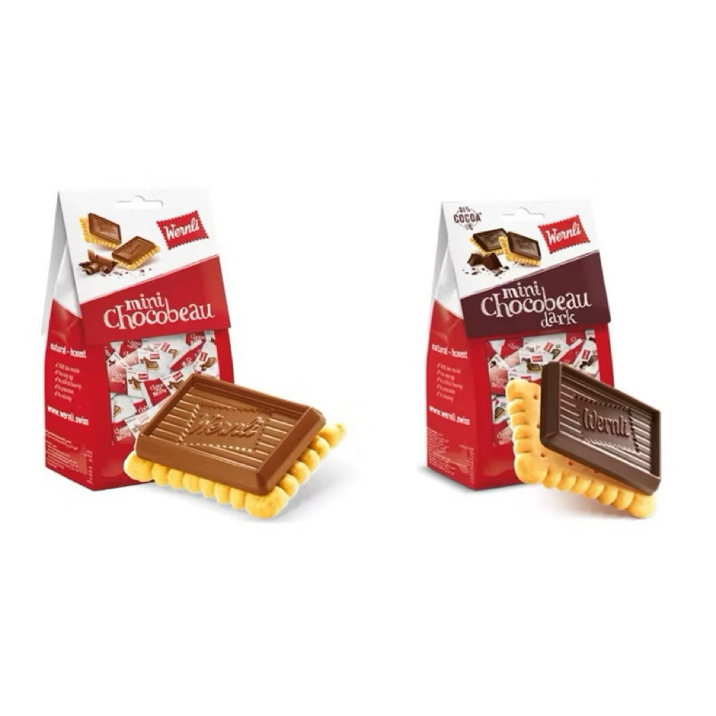 Wernli Mini Chocobeau 1ห่อ มี 24 ชิ้น มี 2 รส น้ำหนัก 150 กรัม ผลิตในประเทศสวิสเซอร์แลนด์