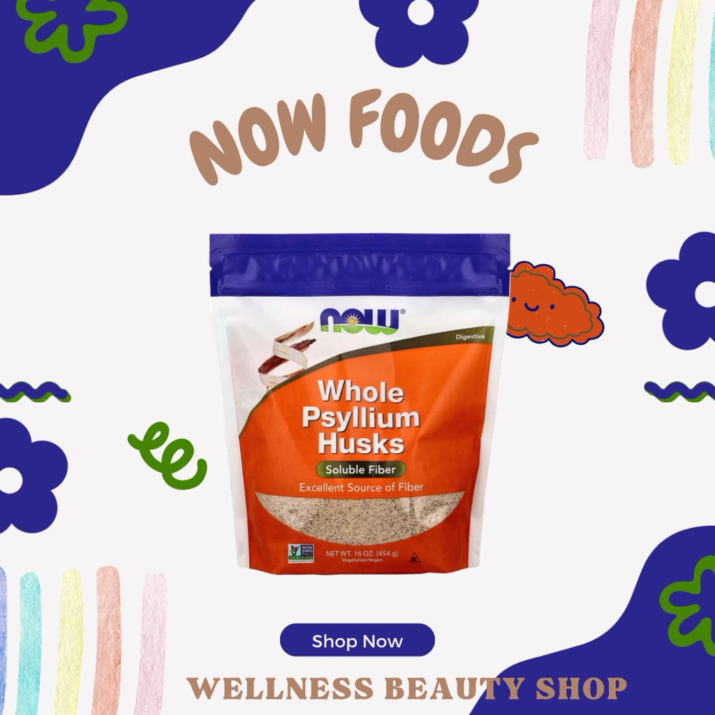พร้อมส่ง Now Foods Whole Psyllium Husks exp.2029
