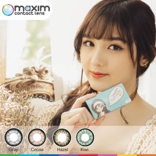 maxim คอนแทคเลน์สี รายเดือน รุ่นตาสวย กล่องสีฟ้า (1กล่อง 1 คู่) รุ่นตาสวย 1 แถม 1