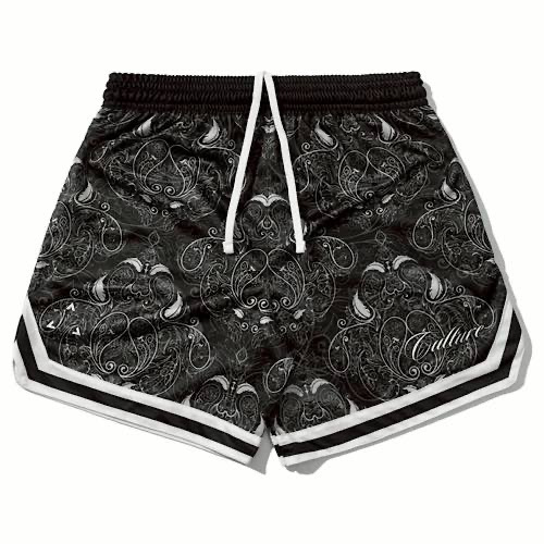 Culture Paisley Basketball Club shorts Black