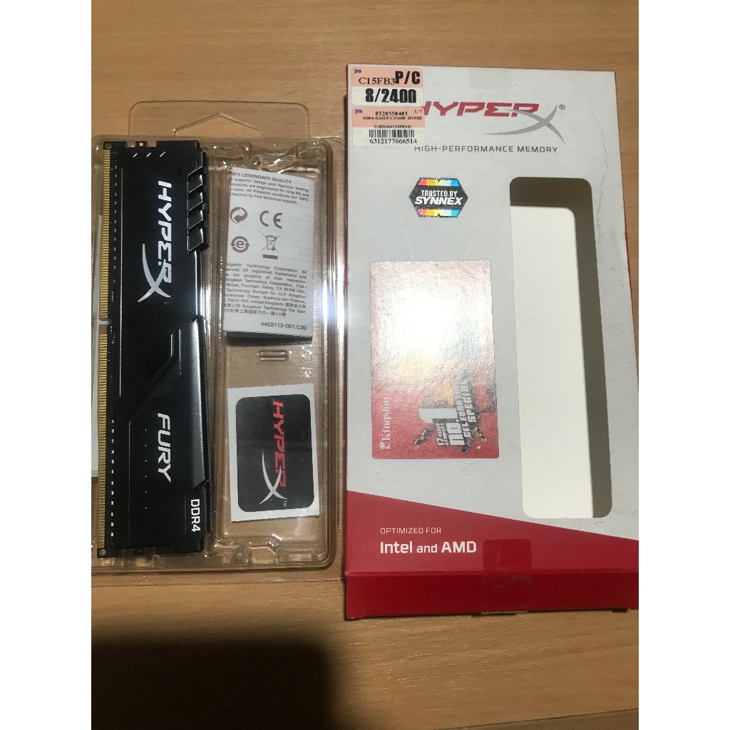 (มือสอง) DDR4/2400 RAM PC (แรมพีซี) HyperX FURY BLACK (HX424C15FB3/8)
