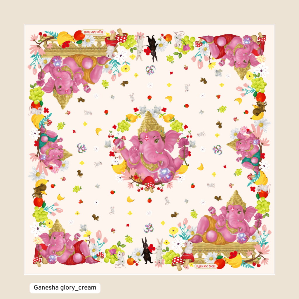ผ้าพันคอ/ผ้าคลุมไหล่ Kiss Me Doll - Ganesha [ พระพิฆเนศ ]