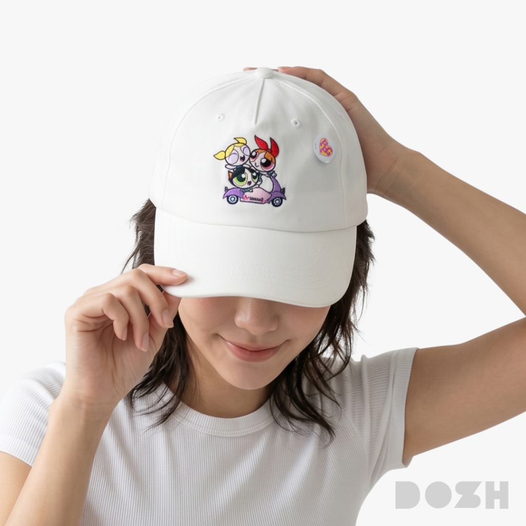 DOSH CAP POWERPUFF GIRLS หมวกแก๊ปผู้ใหญ่ DPGACC1002-CR