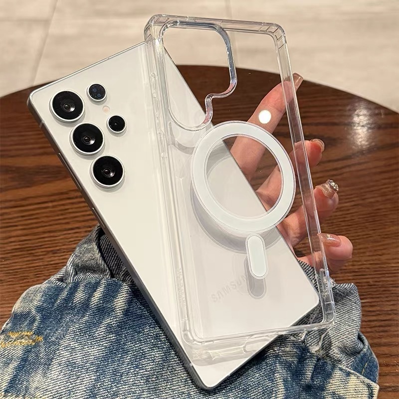 Case A17 5G / A07 5G A06 A16 A26 A56 A36 A55 เคส แม่เหล็ก ชาร์จได้ สำหรับ SAMSUNG/iPhone 11 16 S25Ultra S24Ultra เคสใส
