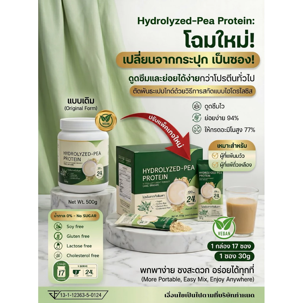 Hydrolyzed Pea Protein 1 กล่อง 890฿
