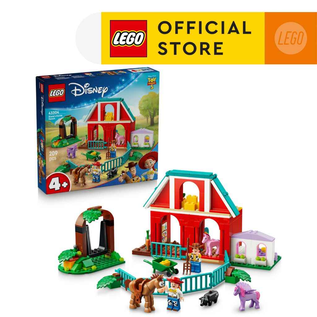 LEGO Disney Pixar 43304 Blaze's Horse Ranch (209 Pieces), Building Blocks, Kids Toy