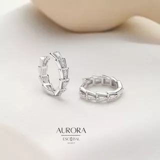 ESCOBAL ตุ้มหูเงินแท้ Aurora ต่ต่างหูแฟชั่น ต่างหูเพชร ต่างหูผู้หญิง ต่างหูสไตล์เกาหลี ต่างหูนำโชค