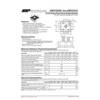 ไดโอดบริดจ์ Bridge Diode KBPC3510 KBPC5010 กันย้อนไฟDC