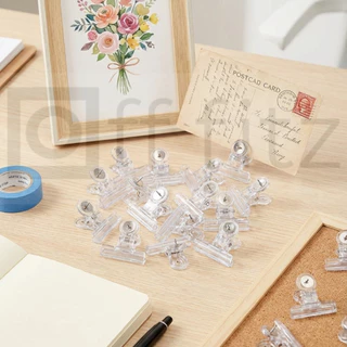 คลิปหนีบพร้อมหมุด (Push Pin Clip) สำหรับบอร์ดไม้ก๊อก ใช้หนีบเอกสาร/ป้าย/รูปภาพ