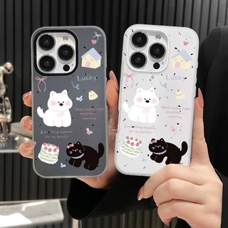 2in1 แมว เคส For VIVO V40 Pro Y02A Y02T Y27S Y36 Y77T Y91C Y50 Y30 Y17S Y16 Y19S Y22 Y03 Y18 Y15S Y15A Y17 Y12 Y20 Y21