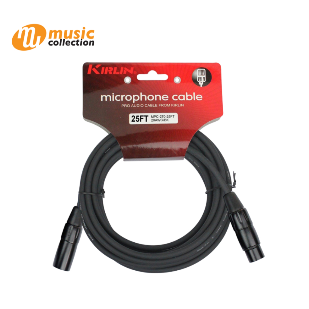 KIRLIN MPC-270-25FT – สายไมโครโฟน XLR (ยาว 25 ฟุต / ~7.5 เมตร)