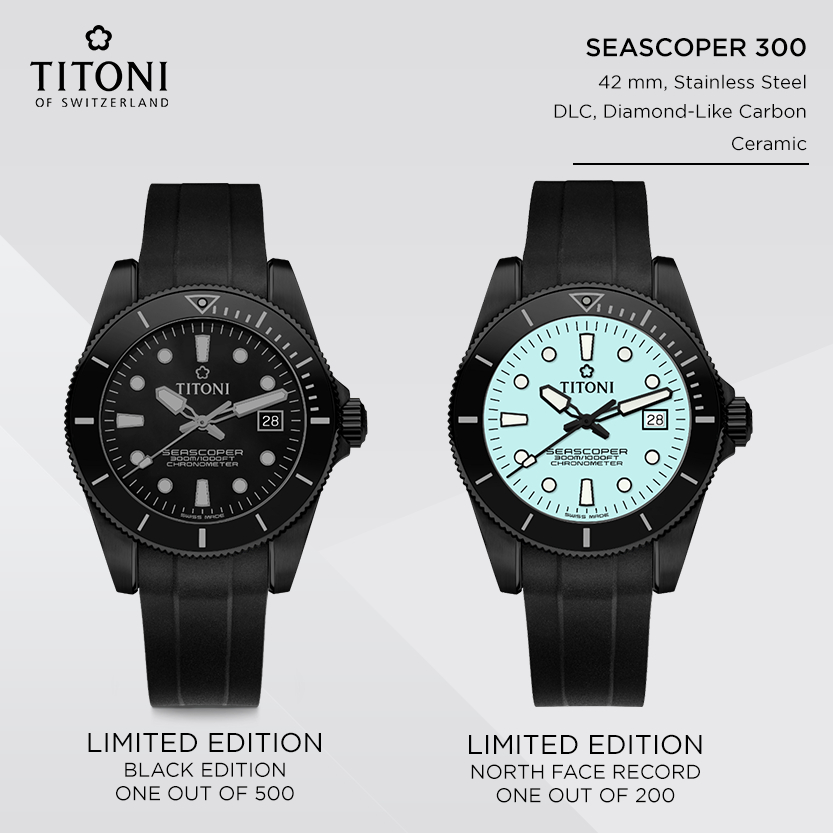 นาฬิกา Titoni Luxury Gents Watch - SEASCOPER 300 Limited รุ่น 83300 B-BK-R-716/83300 B-BK-R-718