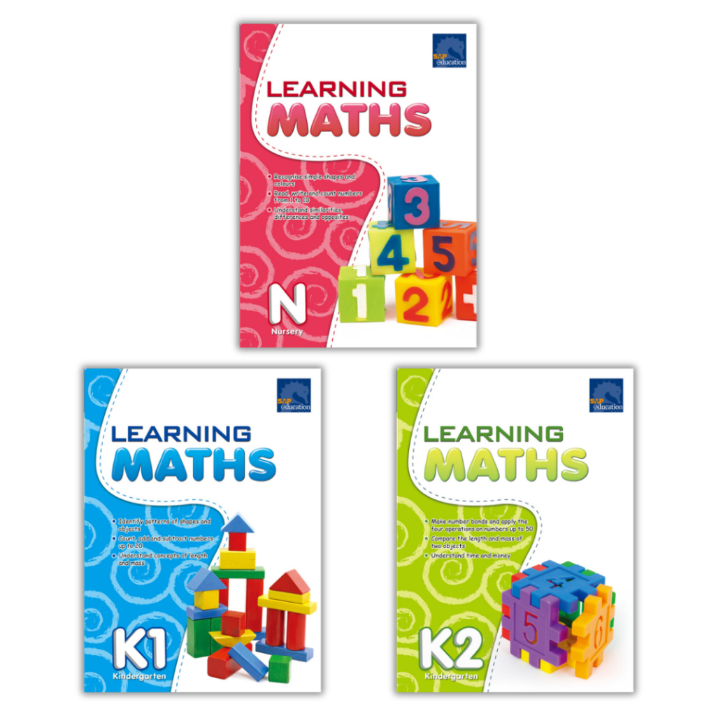 SAP_Learning Maths Nursery K1 K2 | แบบฝึกหัดคณิตเด็ก 3-6 ปี | หนังสือเสริมทักษะ นับเลข บวก ลบ