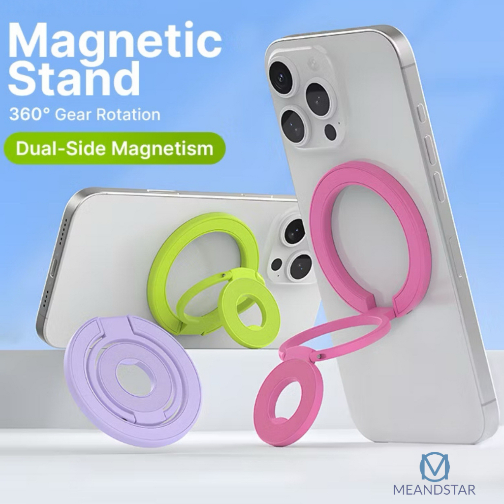 ขาตั้งแม่เหล็ก ทีวางโทรศัพท์ MagSafe หมุนได้ 360° มาพร้อมแผ่นแม่เหล็ก และใช้งานได้กับ โทรศัพท์มือถือหลากหลายรุ่น Ring-3