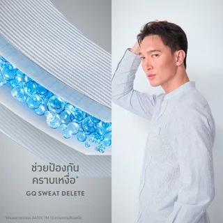 GQ Perfect Oxford™ Shirt - Mandarin Collar Grey เสื้อเชิ้ตคอจีนลุคใหม่ กว้างขึ้น สบายกว่า สีเทา