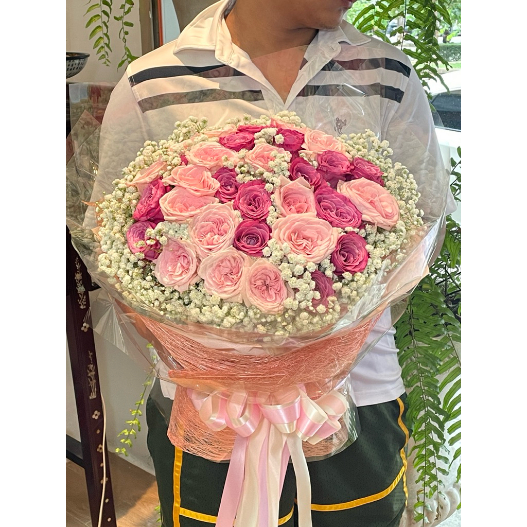 ช่อกลมบูเก้ ชมพูหวานเข้ม BM-21