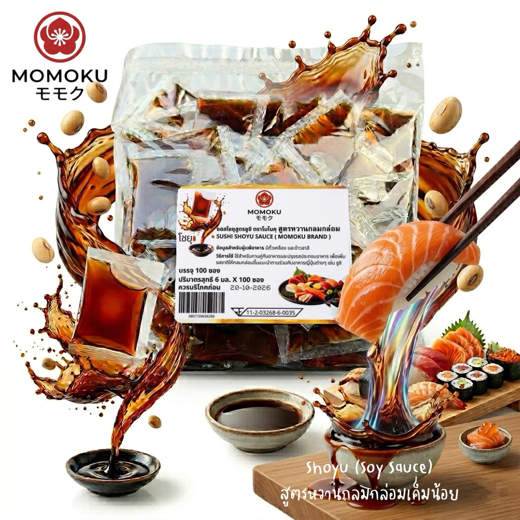 โชยุญี่ปุ่น Momoku 6g 100 ซอง thumbnail 4