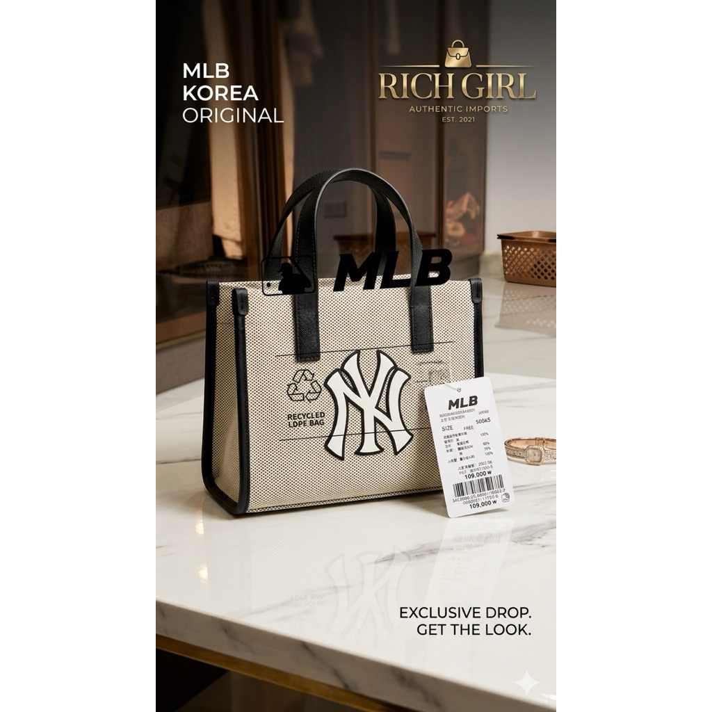 กระเป๋า MLB รุ่น MLB Canvas Tote Bag (New York Yankees)