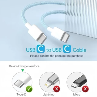 KINKONG สาย USB-C to USB-C PD60W ชาร์จเร็ว รองรับ iP17/16/15 Pro Max Pad Pro Air4/5 Mini6 สายถักทอ