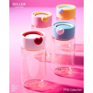Diller Thailand กระติกน้ำ PPSU 380/720 ml. กระติกน้ำ PPSU ขวดน้ำฝาหมุน ยกดื่มง่าย ปราศจาก BPA ส่งจากกทม.