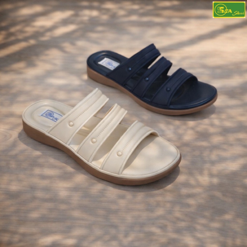 SEA Shoes(ซีชูส์) 9566-023 รองเท้าแตะสวมผู้หญิง พื้นนุ่ม เดินสบาย