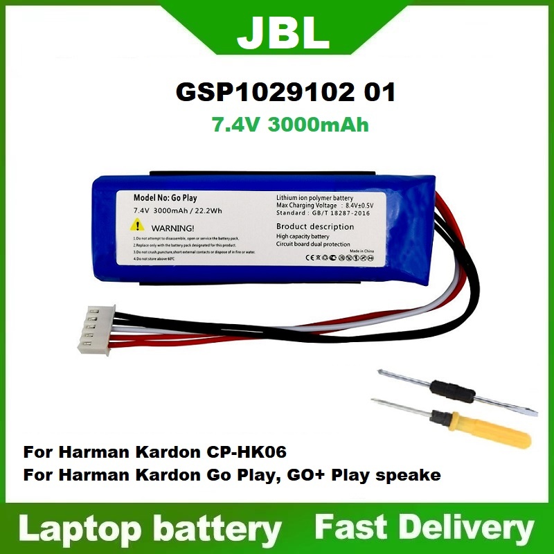 ☸Original Speaker Battery GSP1029102 01 for Harman Kardon Go-play Bluetooth Speaker Sound trumpet Replacement Battery