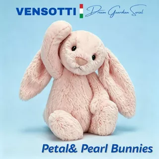 [ฟรีกล่องของขวัญ] VENSOTTI Petal Pearl Bunny (31/51/67cm) ตุ๊กตากระต่าย ตุ๊กตากอดนอน นุ่มพิเศษ - Premium Soft