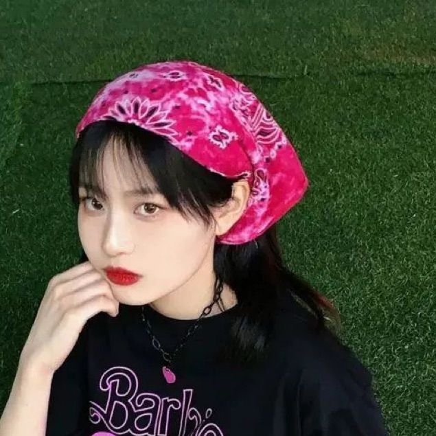 ผ้าพันคอผ้าฝ้ายแท้ Bandana ลายเพสลีย์ วินเทจ ผ้าโพกผม ฮิปฮอป ผ้าสี่เหลี่ยม [BD-40]