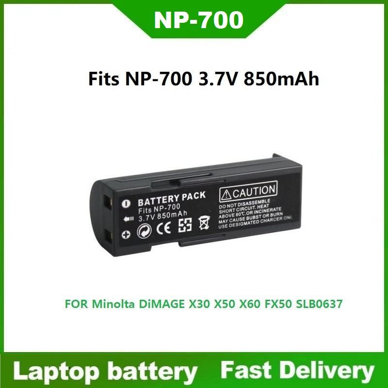 ☸Minolta DIMAGE X50 X60 แบตเตอรี่ NP-700 SLB0637 แบตเตอรี่กล้องดิจิตอล ( 3.7V 850mAh )
