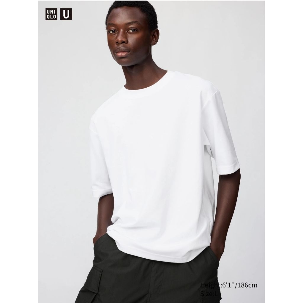 Uniqlo.​ U AIRism Cotton Oversized Crew Neck T-shirt