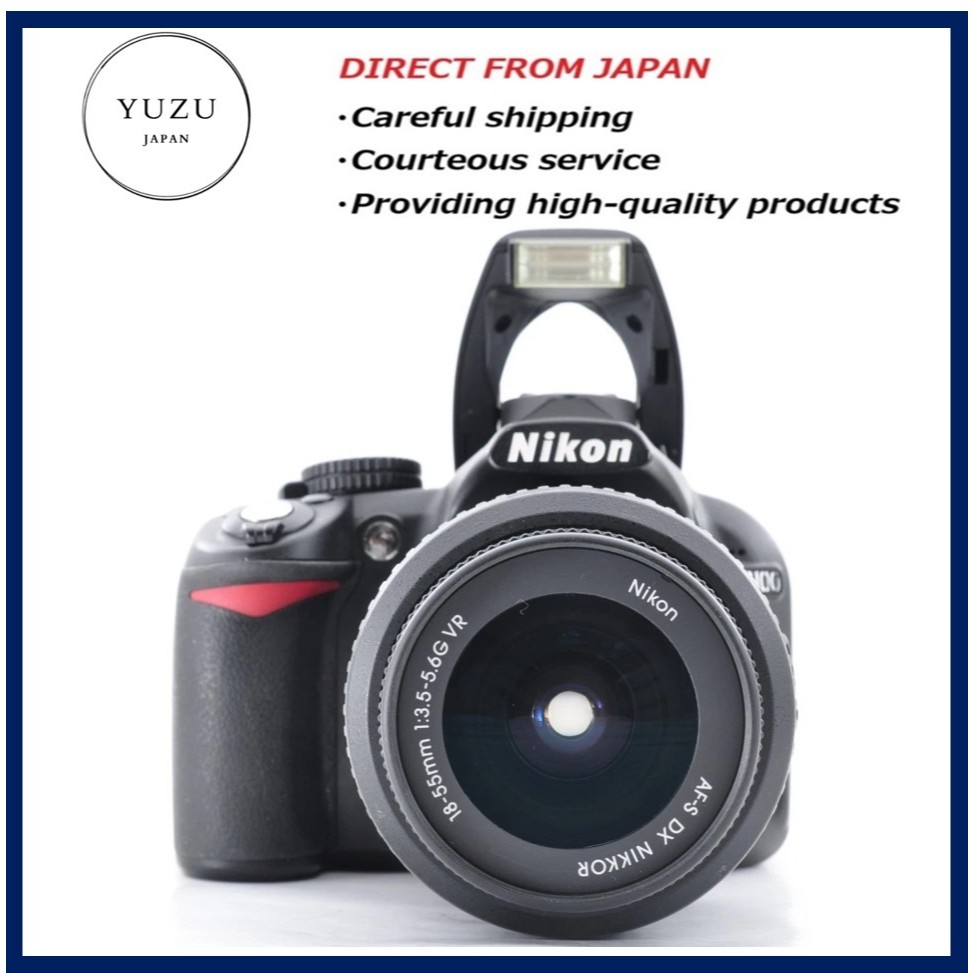 Pre-owned Product Nikon D3100 DSLR Camera with 18-55mm VR Lens Kit - Excellent Condition, 1080p HD V