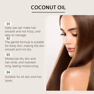 EELHOE น้ำมันบำรุงผม Coconut Hair Oil น้ำมันผมมะพร้าว ฟื้นฟูผมเสีย เซรั่มน้ำมันมะพร้าว