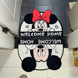 Mickey พรมไดอะตอม ซึมซับน้ำดี แห้งเร็ว กันลื่น ขนาด 40x60cm สำหรับห้องน้ำ หน้าบ้าน