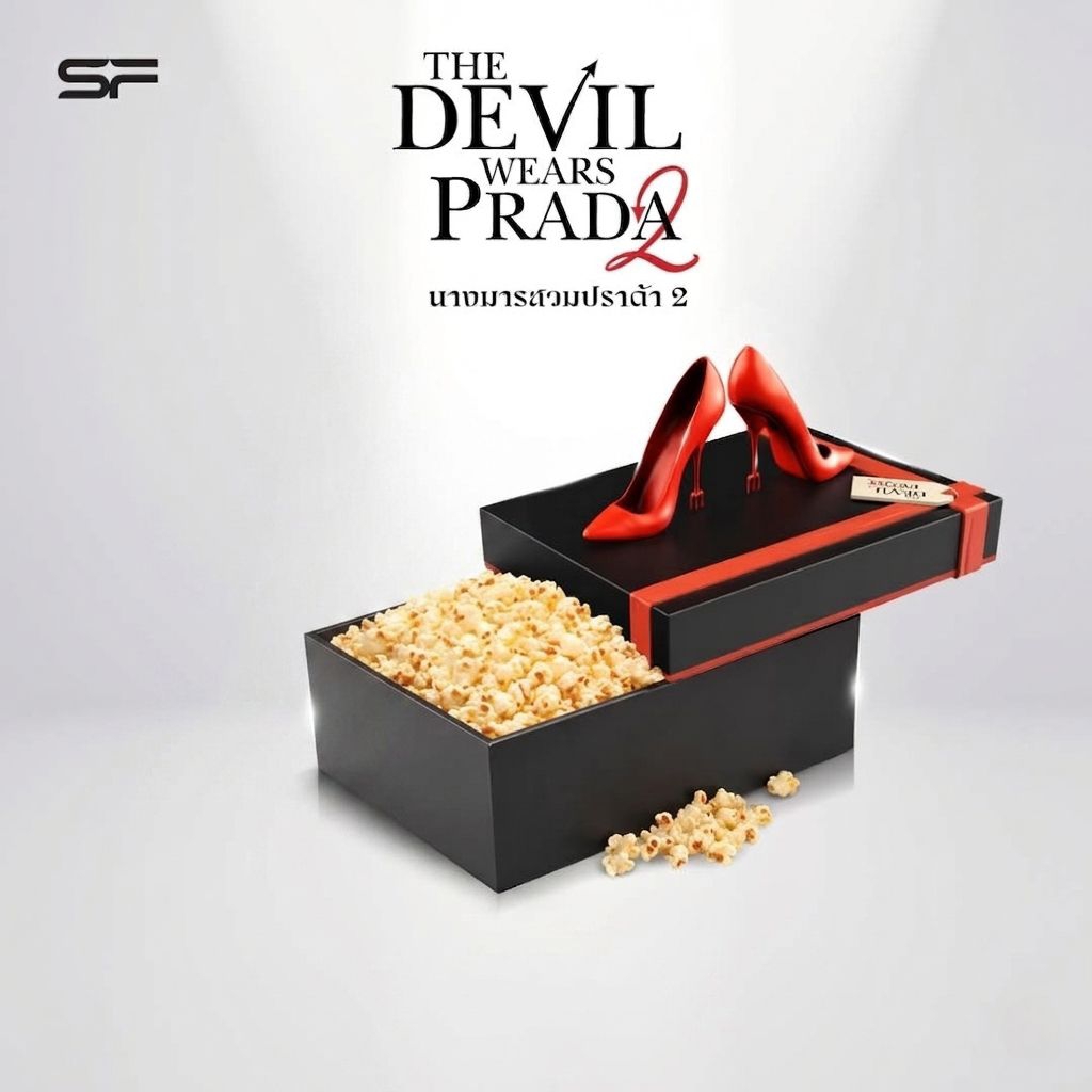 ถังป๊อปคอร์น นางมารสวมปราด้า 2 Devil Wear Prada 2 Shoe Popcorn Container Popcorn Bucket แท้ Major Ci